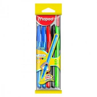 Mapedรุ่นIceปากกาลูกลื่น1แพ็ค มี5ด้าม สีดำ1สีแดง1สีเขียว1สีน้ำเงิน2ด้าม ปากกาเขียนลื่น สีหมึกชัดเจน ทำจากพลาสติกรีไซเคิล80 %ไส้มาตรฐาน ปากกาด้ามสามเหลี่ยม(Multicolor) Mapedรุ่นIceปากกาลูกลื่น1แพ็ค มี5ด้าม สีดำ1สีแดง1สีเขียว1สีน้ำเงิน2ด้าม ปากกาเขียนลื่น สีหมึกชัดเจน ทำจากพลาสติกรีไซเคิล80 %ไส้มาตรฐาน ปากกาด้ามสามเหลี่ยม(Multicolor)