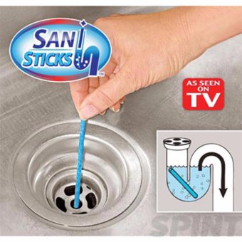 Sani Sticks อุปกรณ์แก้ท่ออุดตัน แท่งทำความสะอาดท่อน้ำ ได้อย่างง่าย - สีน้ำเงิน Sani Sticks อุปกรณ์แก้ท่ออุดตัน แท่งทำความสะอาดท่อน้ำ ได้อย่างง่าย - สีน้ำเงิน