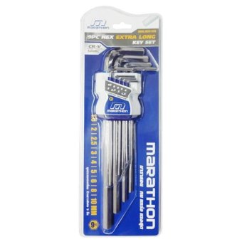 Marathon Hex Key ประแจ หกเหลี่ยมทวิสต์ ยาว 1.5-10 มิล รุ่น 9 ตัวชุด Marathon Hex Key ประแจ หกเหลี่ยมทวิสต์ ยาว 1.5-10 มิล รุ่น 9 ตัวชุด