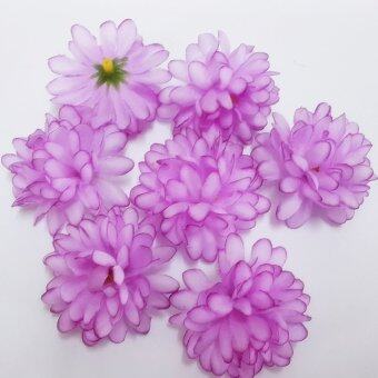 Dokpikul-หัวดอกมัม ดอกไม้ผ้า ประดิษฐ์ ขนาดเส้นผ่าศูนย์กลาง 5ซม.แพค 100ดอก -สีม่วงอ่อน Dokpikul-หัวดอกมัม ดอกไม้ผ้า ประดิษฐ์ ขนาดเส้นผ่าศูนย์กลาง 5ซม.แพค 100ดอก -สีม่วงอ่อน
