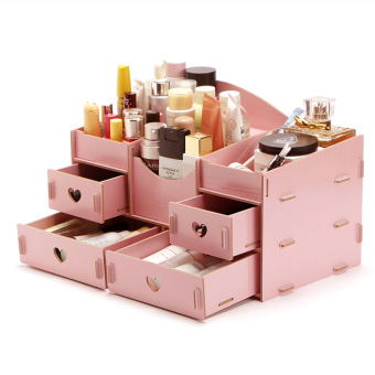 ชั้นวางเครื่องสำอาง DIY Storage Box (สีชมพู) ชั้นวางเครื่องสำอาง DIY Storage Box (สีชมพู)