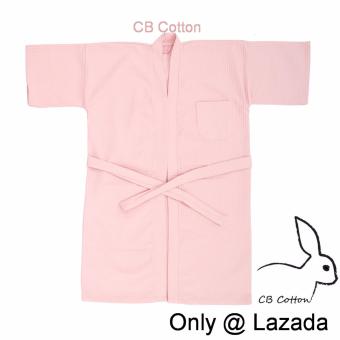 CB Cotton เสื้อคลุมอาบน้ำ รังผึ้ง เกรดโรงแรม Free size สีชมพู only@Lazada CB Cotton เสื้อคลุมอาบน้ำ รังผึ้ง เกรดโรงแรม Free size สีชมพู only@Lazada