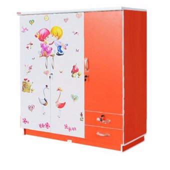 RF Furniture ตู้เสื้อผ้าเด็ก 120 cm 3ประตูทึบ รุ่น Wk003p-or/w2 ( สีส้มสติกเกอร์ ) RF Furniture ตู้เสื้อผ้าเด็ก 120 cm 3ประตูทึบ รุ่น Wk003p-or/w2 ( สีส้มสติกเกอร์ )
