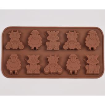 แม่พิมพ์ซิลิโคน สามสหายในฟาร์ม, แมว วัว แกะ พิมพ์วุ้น ทำน้ำแข็ง ทำ chocolate food grade แม่พิมพ์ซิลิโคน สามสหายในฟาร์ม, แมว วัว แกะ พิมพ์วุ้น ทำน้ำแข็ง ทำ chocolate food grade