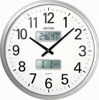 RHYTHM นาฬิกาแขวนพลาสติก รุ่น CFG709NR19 - Silver RHYTHM นาฬิกาแขวนพลาสติก รุ่น CFG709NR19 - Silver