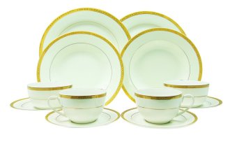 Duchess ชุดจานพรีเมียมโบน ขนาด 12 ชิ้น รุ่น DS100(Classic gold) Duchess ชุดจานพรีเมียมโบน ขนาด 12 ชิ้น รุ่น DS100(Classic gold)
