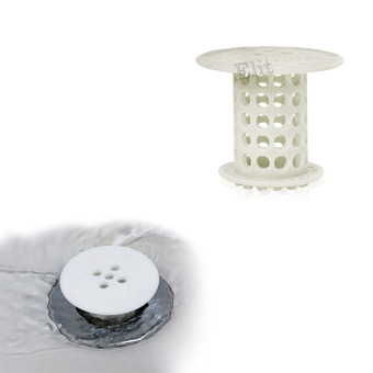 Elit ซิลิโคน ฝาท่อระบายน้ำ ดักจับเส้นผม TubShroom -สีขาว Elit ซิลิโคน ฝาท่อระบายน้ำ ดักจับเส้นผม TubShroom -สีขาว