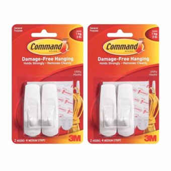 คอมมานด์ 3M ตะขออเนกประสงค์ขนาดกลาง Command MEDIUM HOOKS 17001 (แพ๊ค 2 ชิ้น) คอมมานด์ 3M ตะขออเนกประสงค์ขนาดกลาง Command MEDIUM HOOKS 17001 (แพ๊ค 2 ชิ้น)