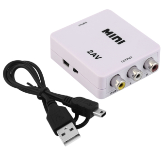 โอ้ HDMI กับตัวแปลงสัญญาณวิดีโอ และเสียงเอวี CVBS อะแดปเตอร์สำหรับเทปวีเอชเอสชีดีโทรทัศน์ DVD ขาว โอ้ HDMI กับตัวแปลงสัญญาณวิดีโอ และเสียงเอวี CVBS อะแดปเตอร์สำหรับเทปวีเอชเอสชีดีโทรทัศน์ DVD ขาว