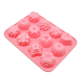 Meedee แม่พิมพ์ซิลิโคนลายดอกไม้ 12 แบบ (pink) Meedee แม่พิมพ์ซิลิโคนลายดอกไม้ 12 แบบ (pink)