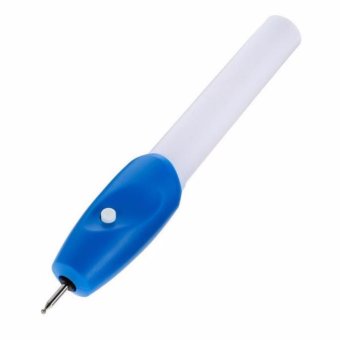 ปากกาแกะสลัก ไม้ เหล็ก ez engraver pen - ขาว/ฟ้า ปากกาแกะสลัก ไม้ เหล็ก ez engraver pen - ขาว/ฟ้า