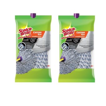 (2 หัว)x SCOTCH-BRITE COTTON MOP REFILL สก๊อตช์-ไบรต์ คอตต้อนม็อบ (2 หัว)x SCOTCH-BRITE COTTON MOP REFILL สก๊อตช์-ไบรต์ คอตต้อนม็อบ