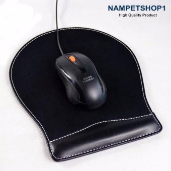 แผ่นรองเม้าท์หนัง PU พร้อมที่รองข้อมือ beautiful PU leather mouse pad with wrist pillow แผ่นรองเม้าท์หนัง PU พร้อมที่รองข้อมือ beautiful PU leather mouse pad with wrist pillow