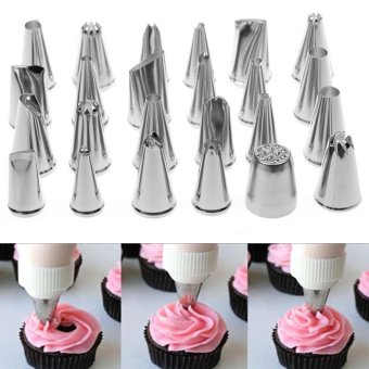 ชุด 24ชิ้น Sugarcraft ท่อเหล็กกล้าไร้สนิมหัวฉีดน้ำตาลเคล็ดลับการตกแต่งเค้กพัฟฝีมือด้วยแม่พิมพ์แม่พิมพ์เครื่องมือตัดการตกแต่งเค้กฟองดองท์ ชุด 24ชิ้น Sugarcraft ท่อเหล็กกล้าไร้สนิมหัวฉีดน้ำตาลเคล็ดลับการตกแต่งเค้กพัฟฝีมือด้วยแม่พิมพ์แม่พิมพ์เครื่องมือตัดการตกแต่งเค้กฟองดองท์