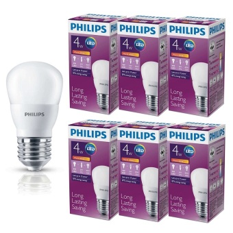 Philips หลอด LED BULB 4 วัตต์ ขั้ว E27 แสงวอร์มไวท์ (6 ดวง) Philips หลอด LED BULB 4 วัตต์ ขั้ว E27 แสงวอร์มไวท์ (6 ดวง)