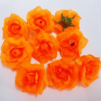 Dokpikul-หัวดอกกุหลาบพวง ดอกไม้ปลอม ดอกไม้ผ้าประดิษฐ์ ขนาด 5ซม.แพค 100 ดอก-สีส้ม Dokpikul-หัวดอกกุหลาบพวง ดอกไม้ปลอม ดอกไม้ผ้าประดิษฐ์ ขนาด 5ซม.แพค 100 ดอก-สีส้ม