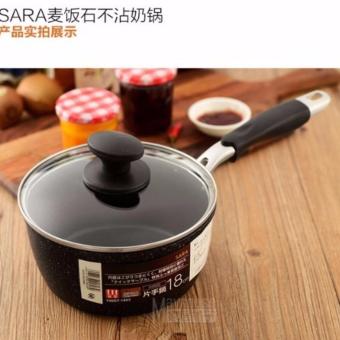 SARA หม้อด้ามเคลือบหินอ่อน ขนาด 18 cm . SARA หม้อด้ามเคลือบหินอ่อน ขนาด 18 cm .