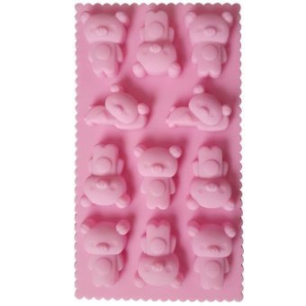 meedee แม่พิมพ์ซิลิโคน ลายหมีรีลัคคุมะ 11 ช่อง (PINK) meedee แม่พิมพ์ซิลิโคน ลายหมีรีลัคคุมะ 11 ช่อง (PINK)