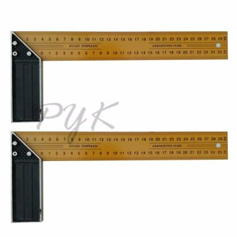 ฉากวัดมุม ฉากวัดไม้ ขนาด 30 cm. (สีเหลือง)(2 ชิ้น) ฉากวัดมุม ฉากวัดไม้ ขนาด 30 cm. (สีเหลือง)(2 ชิ้น)