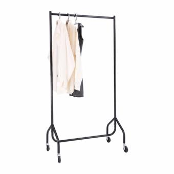 Index Living Mall ราวแขวนเสื้อผ้าพร้อมล้อเลื่อน 160 cm. - สีดำ