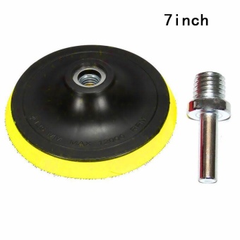 Ishowmall 7'' Backer Pad Polishing Buffing Plate Rubber +M14 Drill Thread Kit - intl