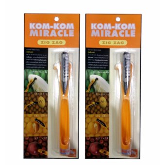 รีวิว มีดซิกแซก มีดมหัศจรรย์ซิกแซก ตกแต่งอาหาร ยี่ห้อ KOM KOM x 2 อัน เปรียบเทียบราคา มีดซิกแซก มีดมหัศจรรย์ซิกแซก ตกแต่งอาหาร ยี่ห้อ KOM KOM x 2 อัน