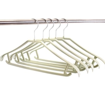 Leyi 10 Pcs Anti skid clothes hanger for thickening and widening coffee - intl