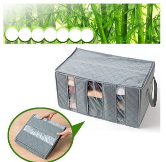 NiceEshop Three Grid Bamboo Charcoal Clothing Storage Box WithWindows Category April 2018 - 3 niceEshop Three Grid Bamboo Charcoal Clothing Storage Box WithWindows Category - 3