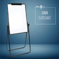 Office2art กระดานฟลิปชาร์ท Flip Chart แบบขายู รุ่น U-301 (Size:60x90 cm.) ปรับระดับได้ แถมฟรี Set สุดพิเศษ