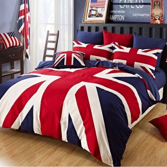 Pillow Land ผ้าปูที่นอน ชุดผ้านวม เกรด A 6 ฟุต 6 ชิ้น Flag 001