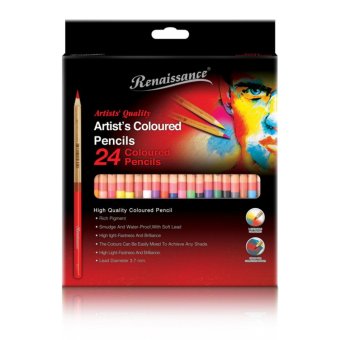 Renaissance เรนาซองซ์ ดินสอสีไม้ เกรดอาร์สติส 24 สี Renaissance เรนาซองซ์ ดินสอสีไม้ เกรดอาร์สติส 24 สี