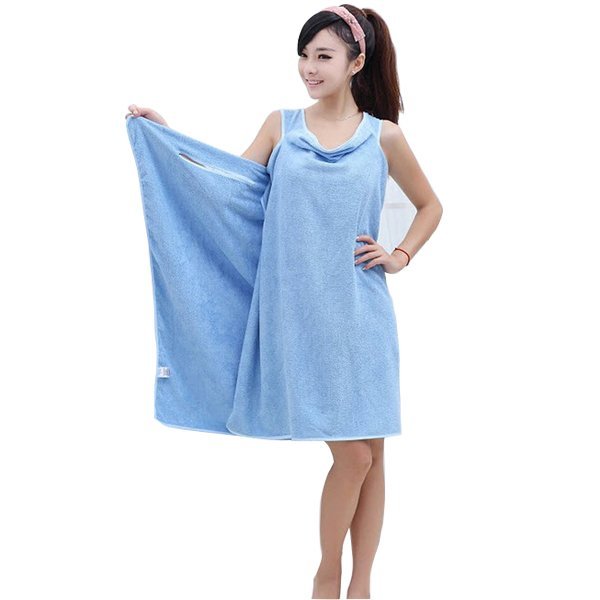 Selected ผ้าขนหนูอาบน้ำไมโครไฟเบอร์ (สีฟ้า)