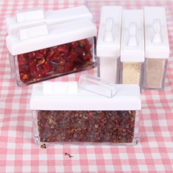 Set Of 6 Spice Jar Storage Seasoning Boxes Kitchen Condiment Storage Container With Tray For Salt Sugar Cruet Specification:18*10.5*5.5cm Set Of 6 Spice Jar Storage Seasoning Boxes Kitchen Condiment Storage Container With Tray For Salt Sugar Cruet Specification:18*10.5*5.5cm