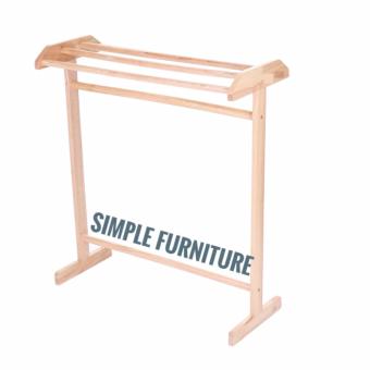 Simple Furniture ราวตากผ้า 4 เส้น ไม้ยางพารา สีธรรมชาติ ขาย Simple Furniture ราวตากผ้า 4 เส้น ไม้ยางพารา สีธรรมชาติ