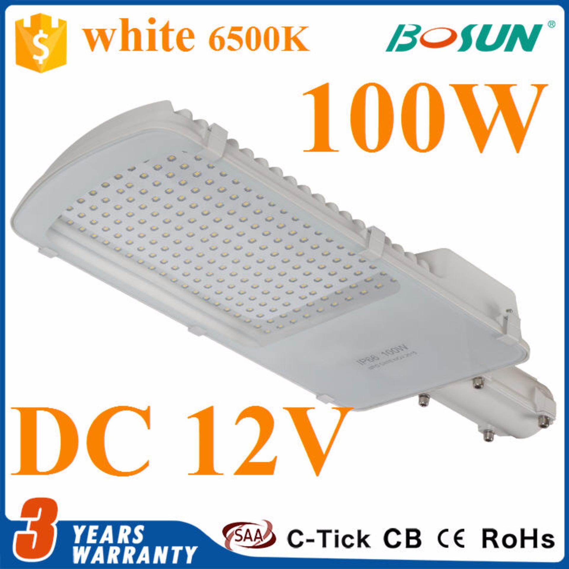 LED 100W ไฟถนน DC 12V 6500K แสงสีขาว