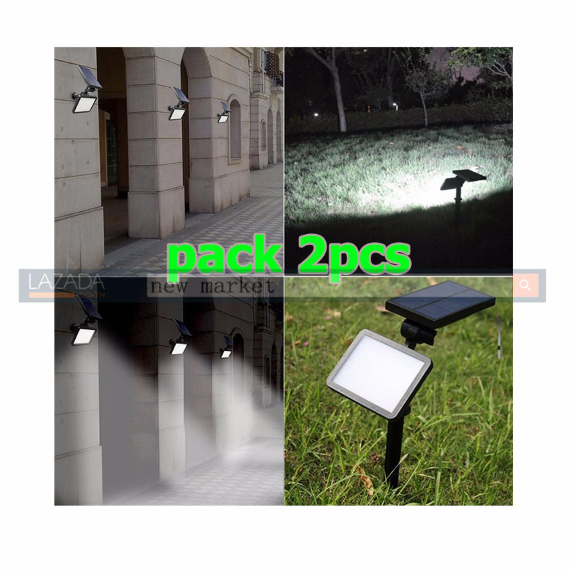 Solar light ไฟติดผนัง+สวน พลังงานแสงอาทิตย์ 48 LED pack 2pcs