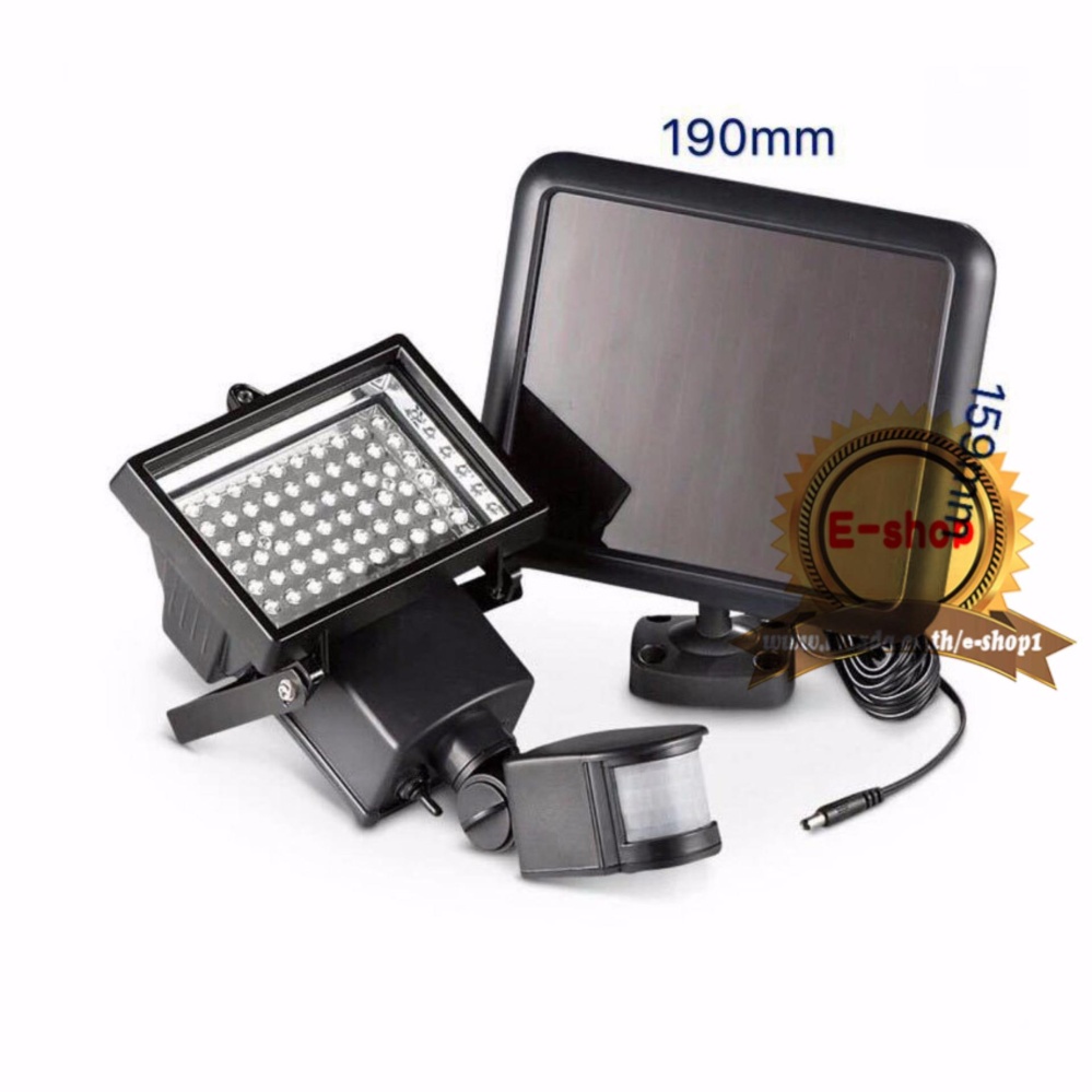 Solar light ไฟติดผนังโซล่าเซลล์พลังงานแสงอาทิตย์  60 LED ไม่เสียค่าไฟทุกวัน