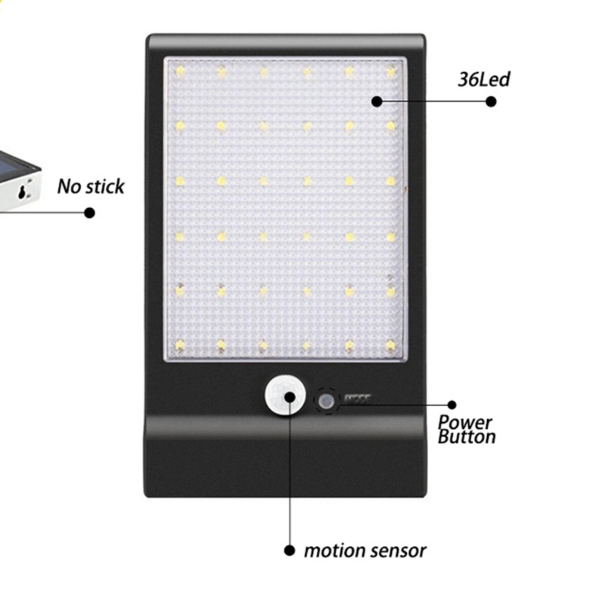 solar motion light Garden ไฟทางเดิน ไฟสนาม โคมไฟ โซล่าเซลล์ พลังแสงอาทิตย์ รุ่น 36 Led 