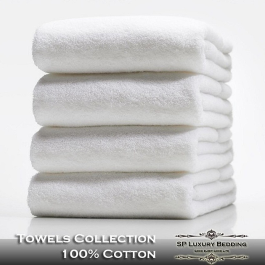 SP Luxury  ผ้าขนหนูเช็ดตัวสีขาว 16 ปอนด์ ขนาด 30