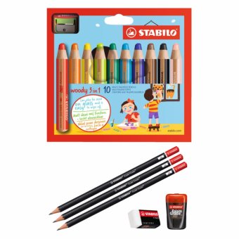 ลดราคา STABILO Woody 3in1 ดินสอสี เเท่งใหญ่พิเศษ ชุด 10 สี + STABILO MicroExam Grade ดินสอไม้ 2B จำนวน 3 ด้าม + STABILO Supreme ยางลบ 1 ชิ้น+ STABILO Exam Grade กบเหลาดินสอ 1 ชิ้น ขายด่วน STABILO Woody 3in1 ดินสอสี เเท่งใหญ่พิเศษ ชุด 10 สี + STABILO MicroExam Grade ดินสอไม้ 2B จำนวน 3 ด้าม + STABILO Supreme ยางลบ 1 ชิ้น+ STABILO Exam Grade กบเหลาดินสอ 1 ชิ้น