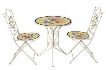 U-RO DÉCOR ชุดโต๊ะสนามโมเสค รุ่น BUTTERFLY (โต๊ะ 1 + เก้าอี้ 2) U-RO DÉCOR ชุดโต๊ะสนามโมเสค รุ่น BUTTERFLY (โต๊ะ 1 + เก้าอี้ 2)
