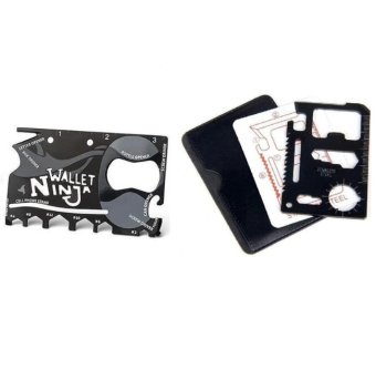 การ์ด Wallet Ninja + การ์ด Multitool 11 in 1 - Black