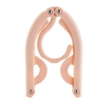 ZH 10 Pcs Foldable magic travel portable outdoor travel hanger yellow - intl
