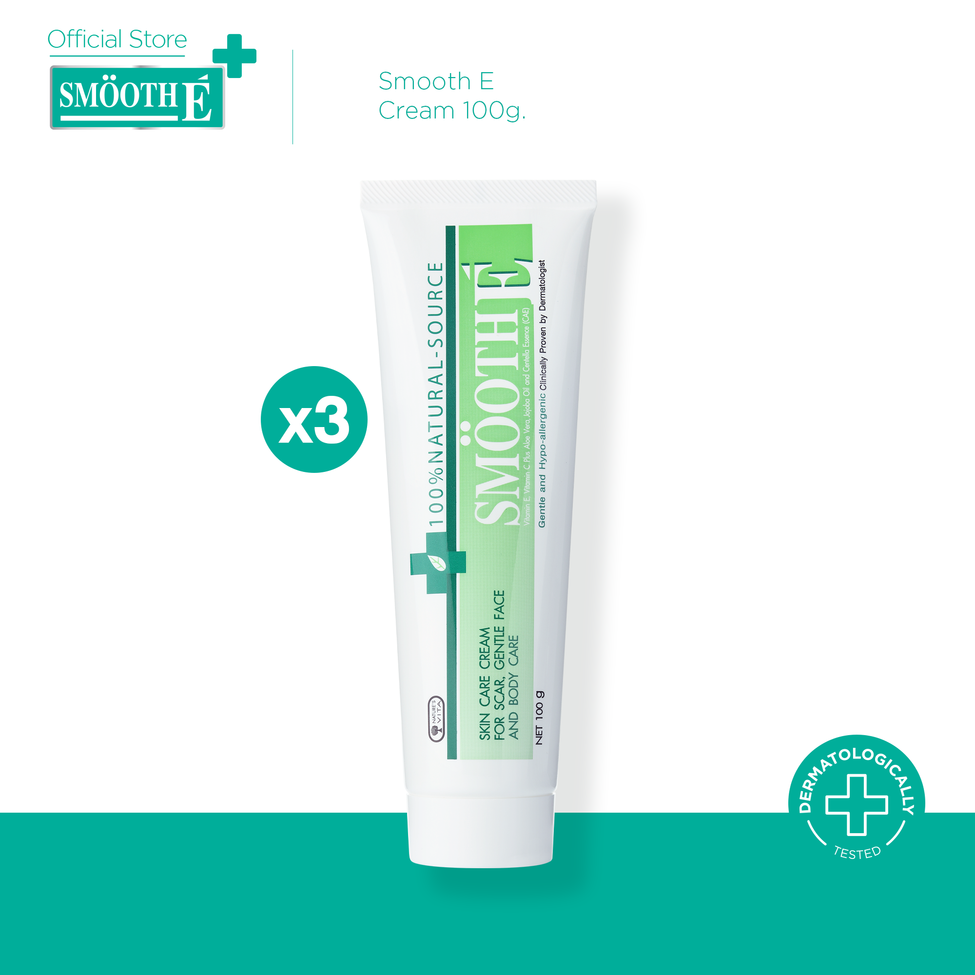 (แพ็ค 2) [ยอดขายอันดับ 1 ในร้านขายยา] Smooth E Cream 100 g. ราคา 2,145 บาท*ส่งฟรี