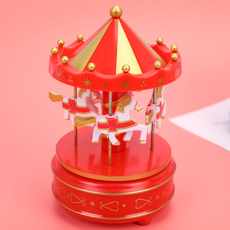 Zozo Merry-Go-Roundไม้กล่องดนตรีของเล่นเด็กเกมส์เด็กHome Decorของขวัญร้อน