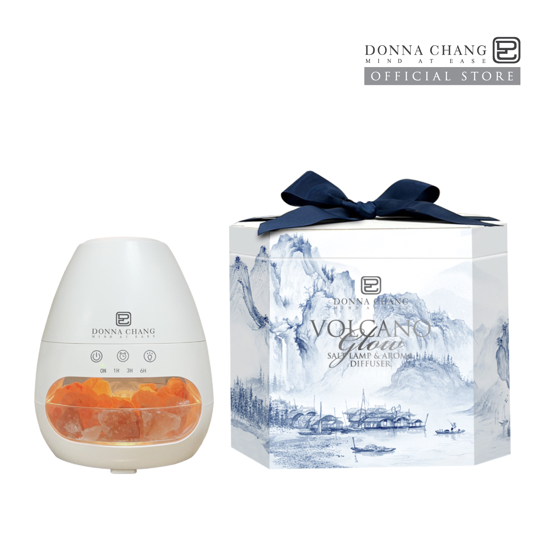 DONNA CHANG VolcanoGlow Salt Lamp & Aroma Diffuser ดอนน่า แชง เครื่องพ่นอโรม่าเกลือหิมาลายัน เครื่องพ่นไอน้ำ เครื่องกระจายกลิ่น ราคา 4,450 บาท*ส่งฟรี