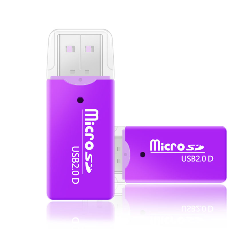 MICRO SD Mini Office การถ่ายโอนข้อมูลความเร็วสูงแบบพกพา คละสี สำหรับ TF USB 2.0
