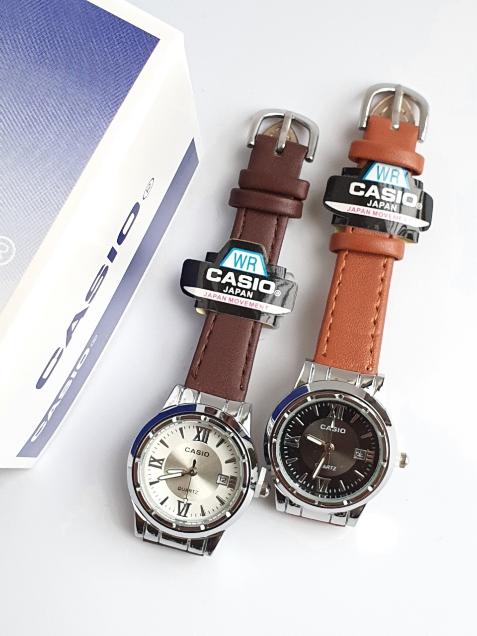 เกี่ยวกับสินค้า (กันน้ำ) นาฬิกาแฟชั่น นาฬิกาข้อมือผู้หญิง สายหนัง **CAS1O พร้อมกล่องคู่มือ** คาสิโอ้สายหนัง นาฬิกาแบรนเนม RC616/2