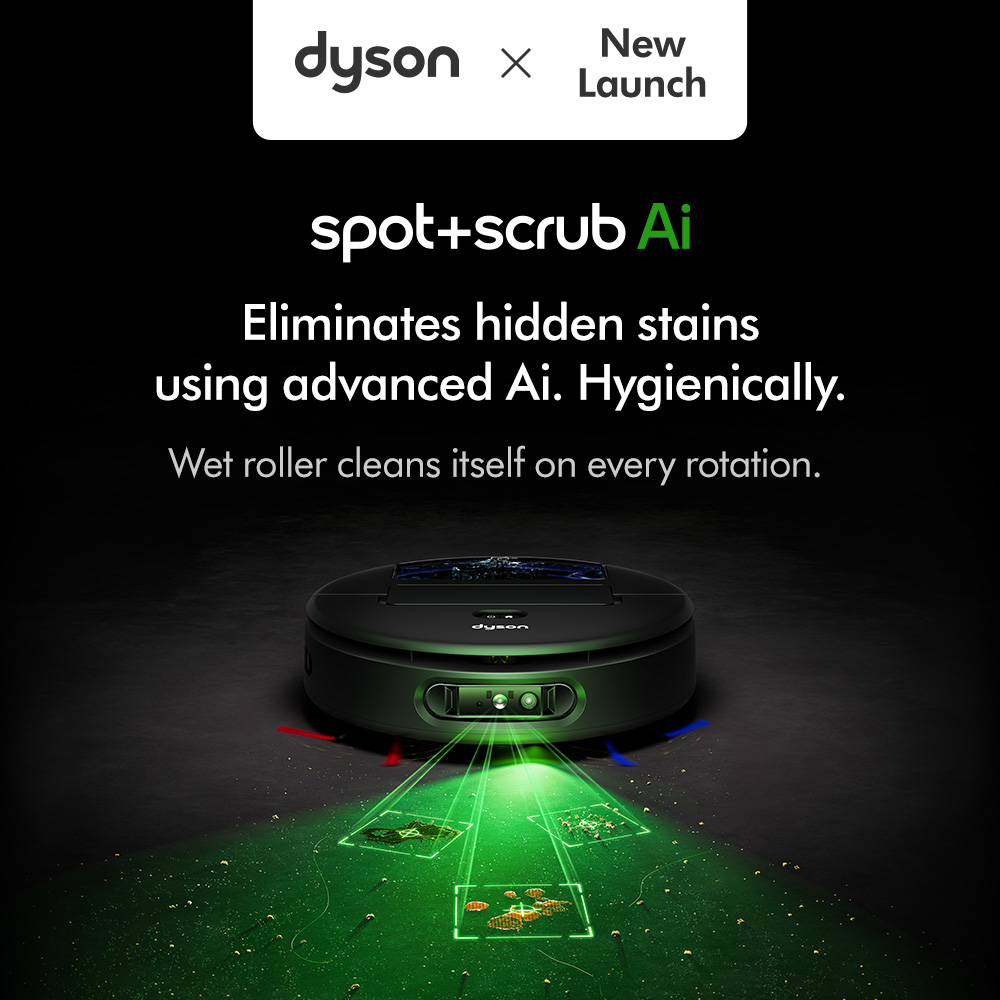 (New) Dyson Spot+Scrub Ai Robot Vacuum Cleaner and Floor Mop Robot from Dyson ราคา 39,900 บาท*ส่งฟรี
