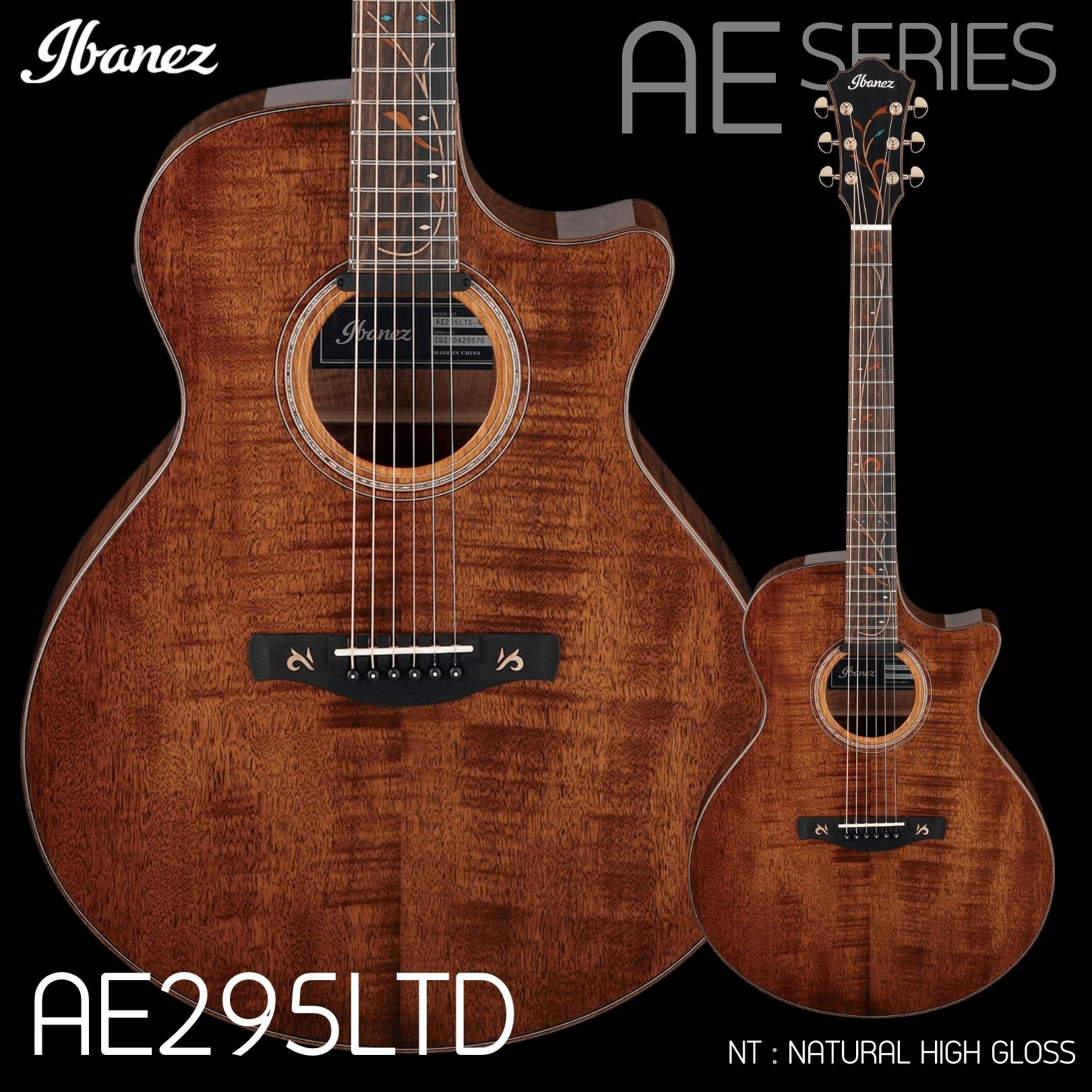 NEW acoustic กีตาร์โปร่งไฟฟ้า Ibanez AE series รุ่น AE295LTD / NT
